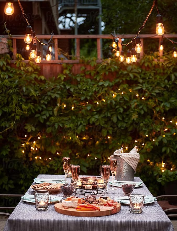 Svater Outdoor String Lights 150FT, E26 Socket, 1 Watt Dimmable 2700K Warm White - Image 6
