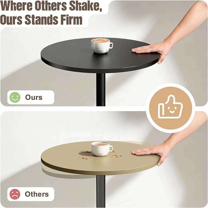 Furmax Bistro Pub Table Round Bar Height Cocktail Table - Image 9
