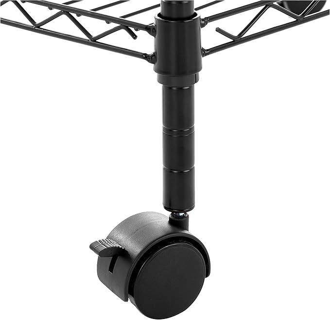 Amazon Basics 3-Shelf Adjustable Heavy Duty Storage Shelving Unit on 2" Wheels - Image 5