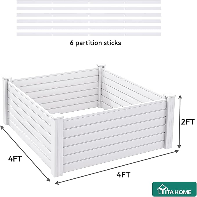 YITAHOME 48x48x24 in Plastic Raised Garden Bed 2pcs - Image 7