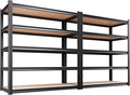 Set of 2 Garage Shelving Heavy Duty Storage Shelves, Metal Adjustable Shelving by Unknown