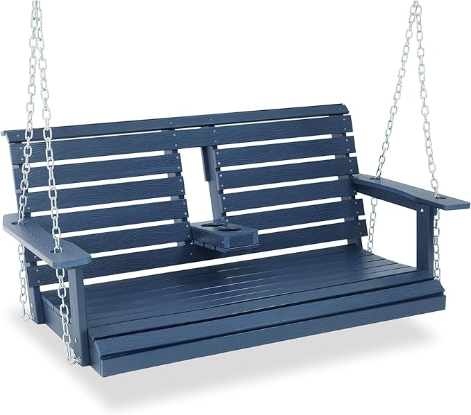 Poly Lumber 2-Seat Porch Swing, HIPS 4.5-Feet Bench Swing by Mosbrisa