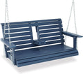 Poly Lumber 2-Seat Porch Swing, HIPS 4.5-Feet Bench Swing by Mosbrisa