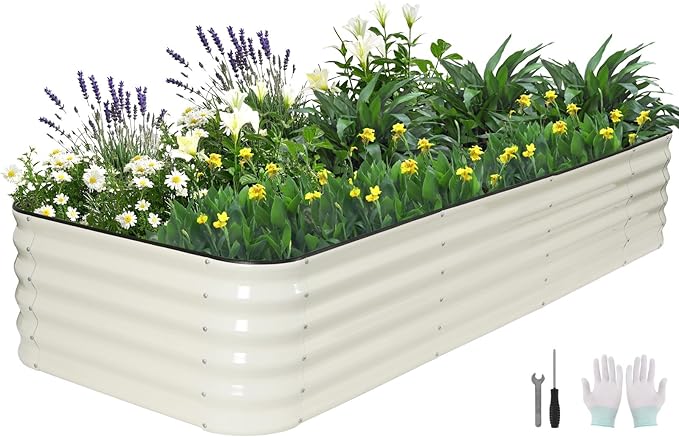 5 in 1Galvanized Raised Garden Bed by BIRDSINYARD