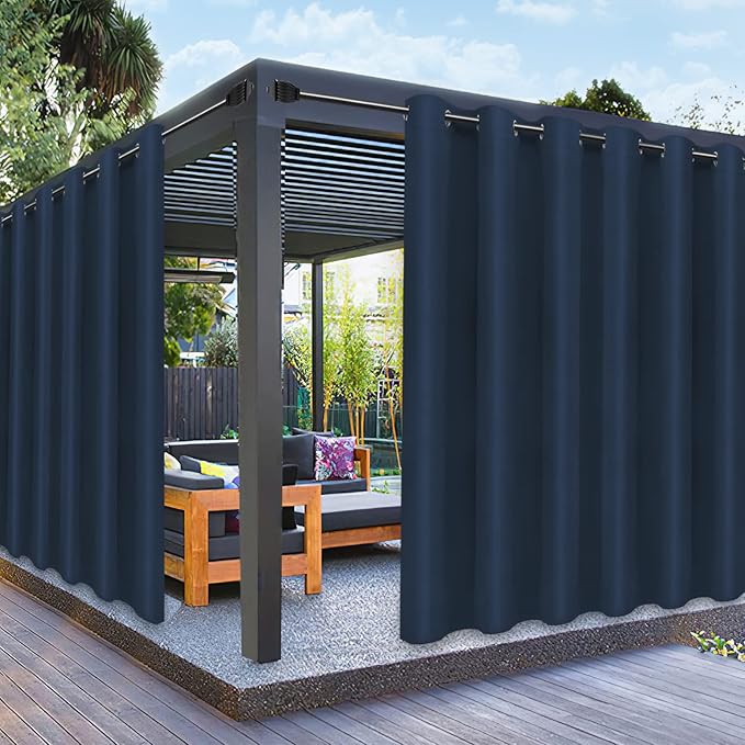 PureFit Outdoor Curtains for Patio Waterproof Weatherproof, UV and Fade by PureFit