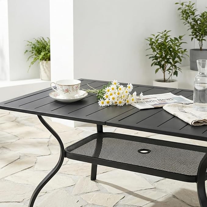 VINGLI 59" Rectangle Patio Table - Image 4