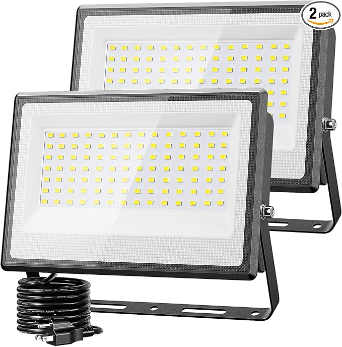 Olafus 2 Pack 130W LED Flood Light Outdoor, 13000lm LED Work Light by Olafus