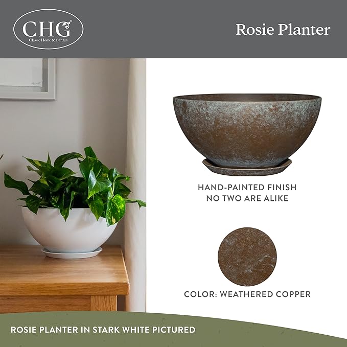 Classic Home and Garden Rosie Modern Planter w/Drainage - Image 2