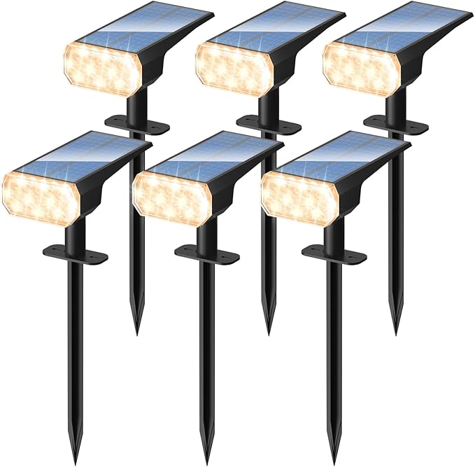 DINGLILIGHTING Waterproof Solar Lights Outdoor: IP65 Led Spot Light Decorations by DINGLILIGHTING