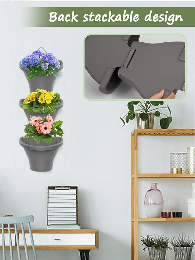 MADHOLLY 6Pcs Vertical Hanging Planters - Image 3