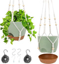 Hanging Planters for Indoor Outdoor Plants, 2 Pack Self Watering Hanging Pots by Vanslogreen