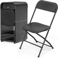 VINGLI 20 Pack Black Plastic Folding Chair, Indoor Outdoor Portable Stackable by VINGLI
