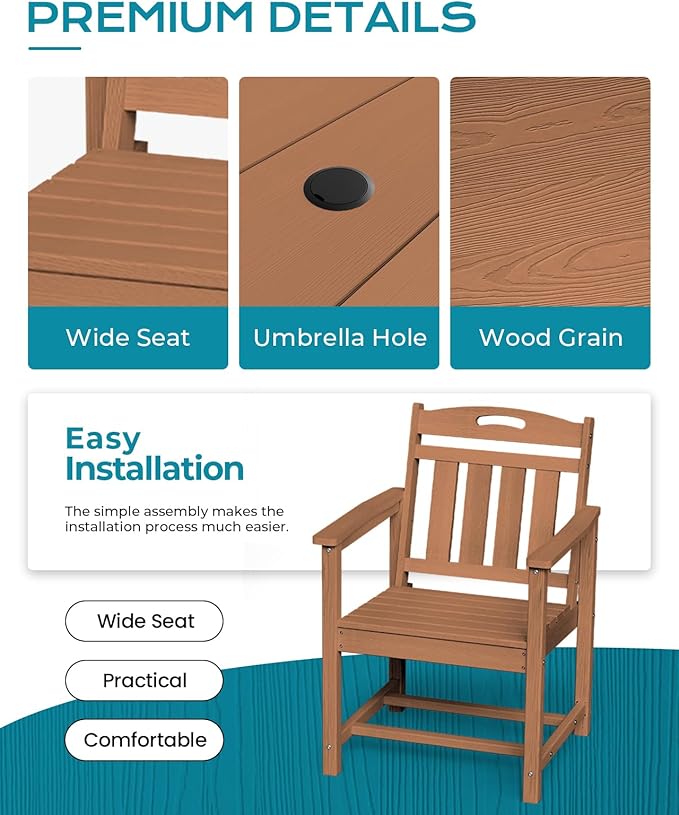 Ciokea HDPE Outdoor Dining Table - Image 6