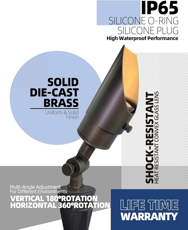 MALORY Brass Landscape Spotlight 10-Pack - Image 3