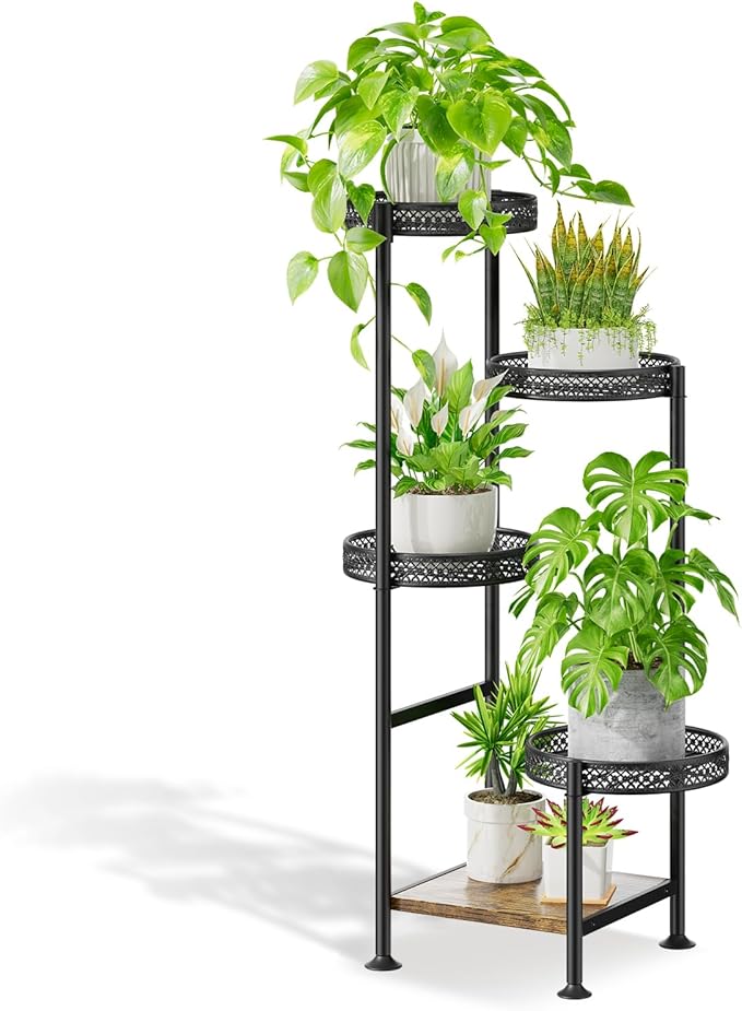 5 Tier Plant Stand Indoor Outdoor, Tierd Corner Metal Plant Stands Holder by Oppro