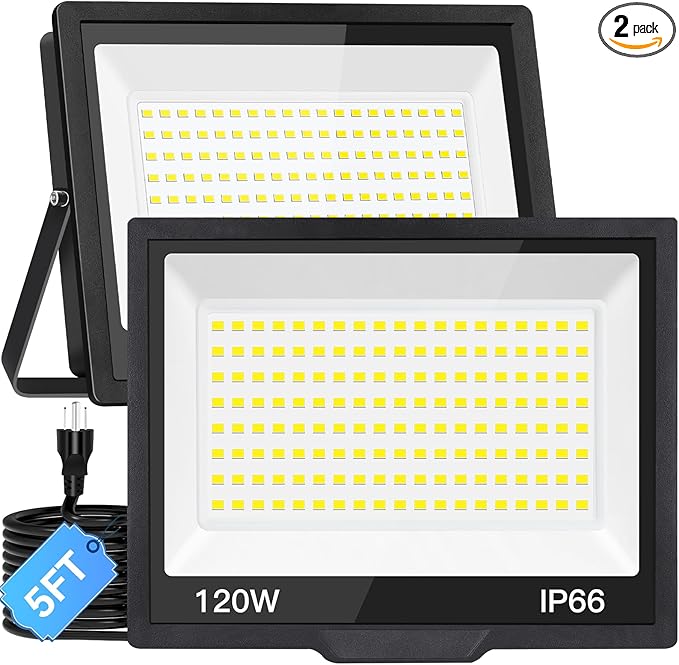 120W LED Flood Light Outdoor by ISUERFY-BornforGlowParty
