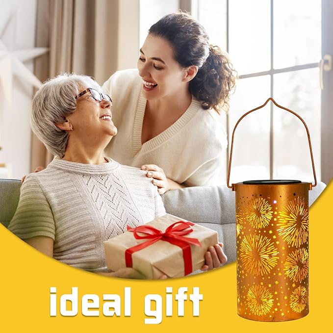 Fireworks Birthday Gifts for Women, Solar Lanterns Outdoor Waterproof, Garden - Image 6