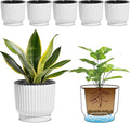 T4U 6 Inch Self Watering Pots for Indoor Plants, 6 Pack Plant Pots, Self by T4U