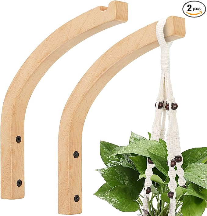 Wooden Wall Hooks for Plants by Smowfes