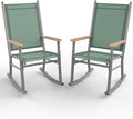 Shintenchi 2 Pcs Outdoor Rocking Chairs Set, Upgraded High Back Patio Rocking by Shintenchi