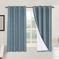 H.VERSAILTEX Linen Blackout Curtains 63 Inches Long 100% Blackout Thermal by HVERSAILTEX