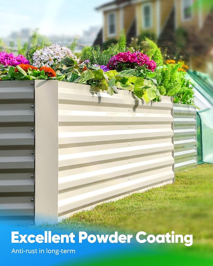 Quictent Galvanized Raised Garden Bed 8x4x2 Ft Tall Metal Planter Box - Image 8