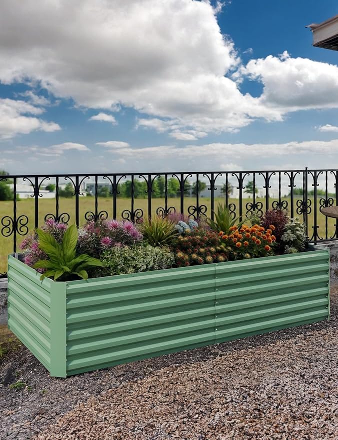 CABIHOME 2 Pcs 6x3x2 Ft Galvanized Raised Garden Bed, Deep Root Planter Box - Image 2