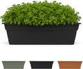 Bloem Dura Cotta 18" Black Resin Rectangle Window Box Planter by Bloem