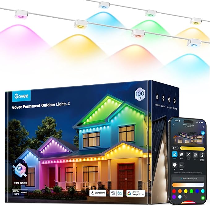 Govee Permanent Outdoor Lights 2, 150ft RGBIC Outdoor Lights by Govee