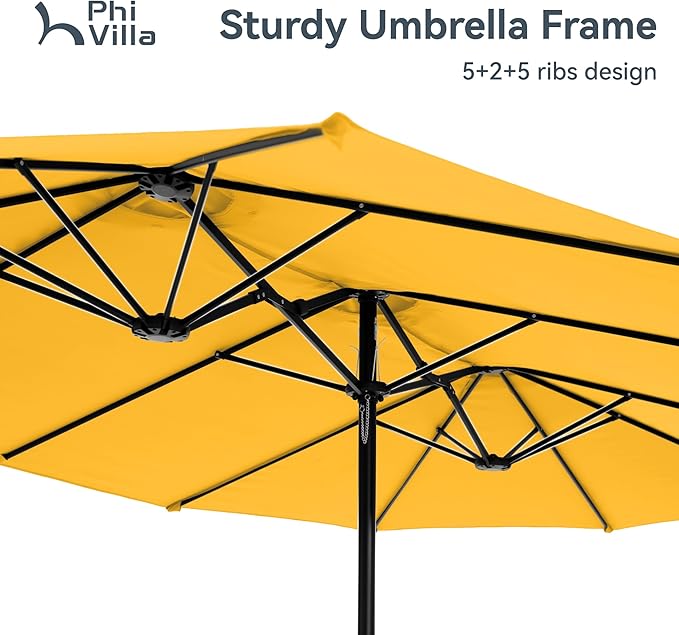 PHI VILLA 15ft Large Patio Umbrellas - Image 7