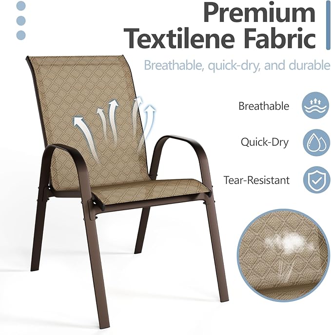 SWITTE Patio Chairs Set of 4 - Image 6
