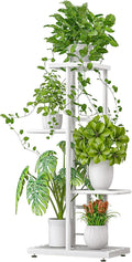LINZINAR Plant Stand Indoor Outdoor Metal 4 Tier 5 Potted Multiple Flower Pot by LINZINAR