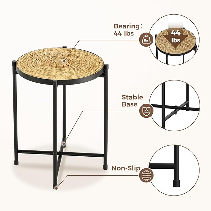 Bamworld Indoor Plant Stand Tall Plant Table Corner Plant Stool Boho Small - Image 5