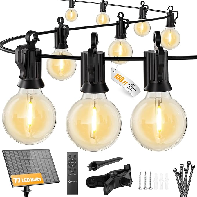 Brightown 158FT Solar String Lights Outdoor by Brightown