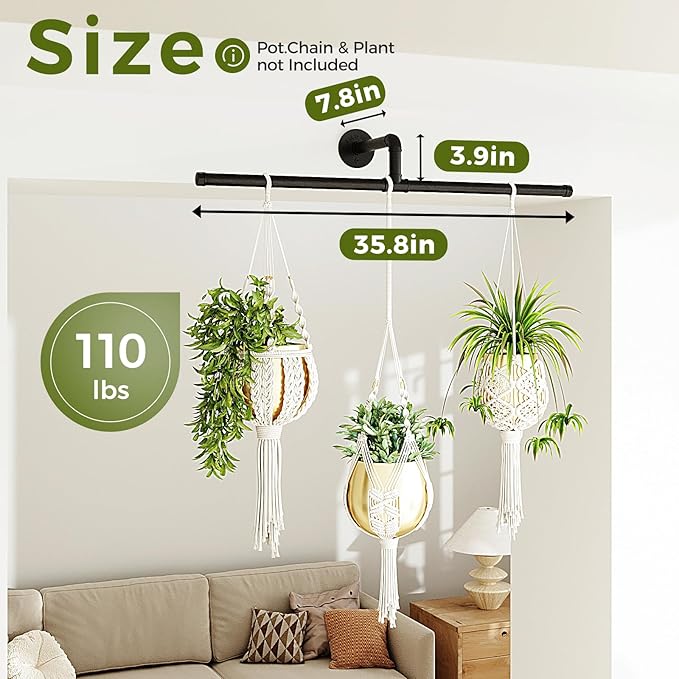 Bamworld Hanging Planters for Indoor Plants Plant Hanger Indoor Hanging Plant - Image 4