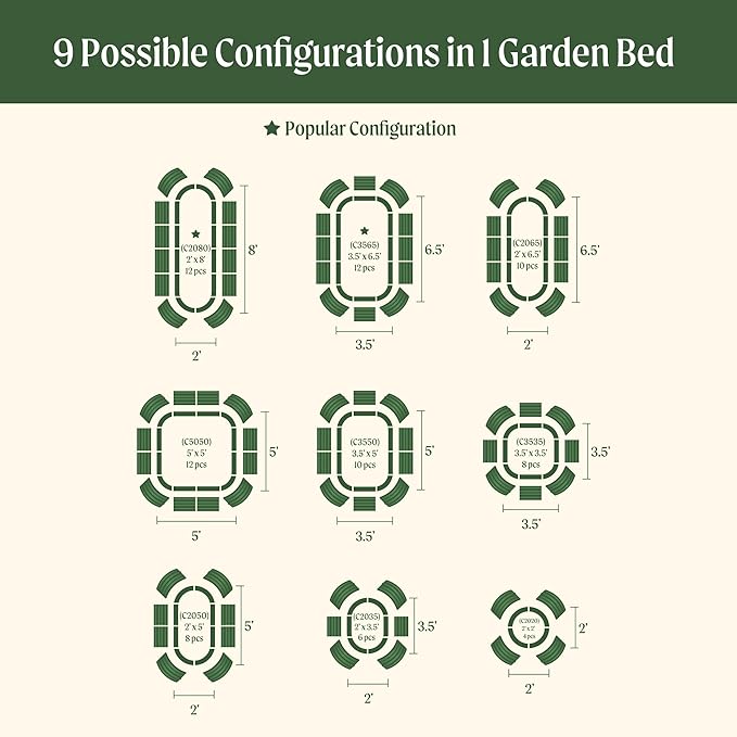 Vego garden 26" Extra Tall Raised Garden Bed Kits, 9 in 1 Modular Raised - Image 3