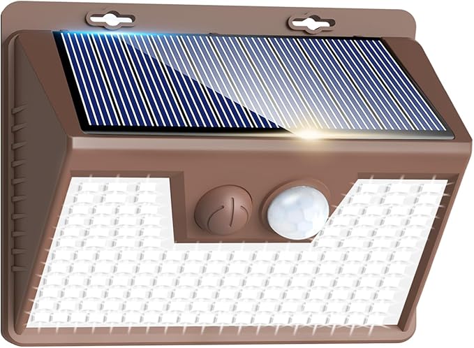 Peasur Solar Lights Outdoor Motion Sensor, Ultra-Bright 3 Mode Fence Security by Peasur
