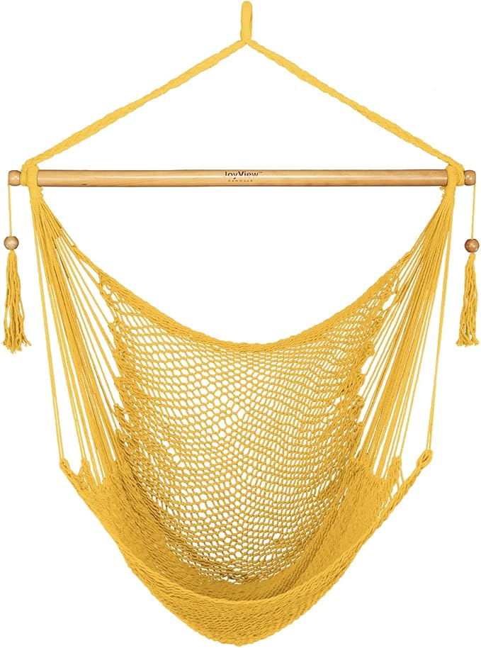 JoyView Hammock Chair with Spreader Bar Caribbean Hammock Swing Chair 300 LBS by JoyView