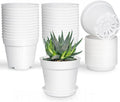 28 Pack 4 inch Small Plant Pots, Plastic Planters by SwinDuck