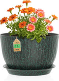 12 Inch Wide Water Ripples Flower Pots by WSMKSZ