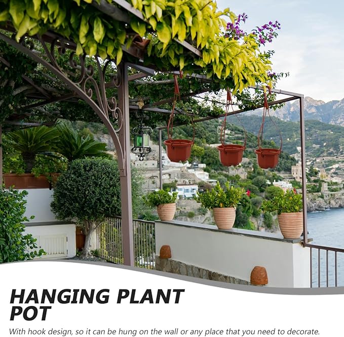 YARNOW 10 Pack Plastic Hanging Planters - Image 6