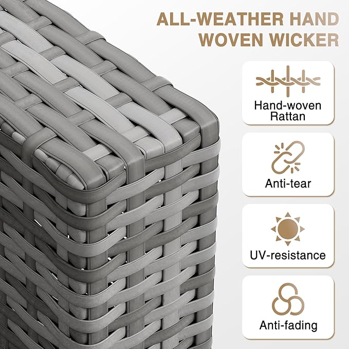 Aoxun Patio Furniture Sets, 7-Piece Outdoor Patio Furniture - Image 4