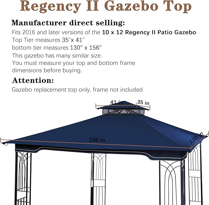 SCOCANOPY Replacement Gazebo Canopy - Image 3