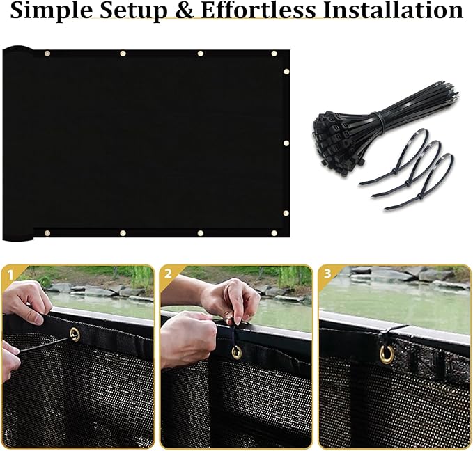 Shade&Beyond 4' X 50' Fence Privacy Screen Heavy Duty 170 GSM Fencing Mesh - Image 4