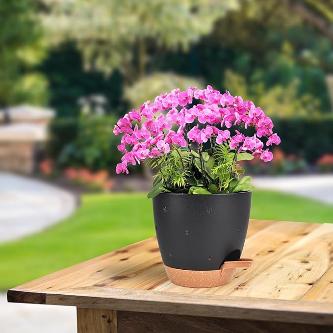 6 Inch Orchid Pots with Holes, 2 Pack Self Watering Planters - Image 7