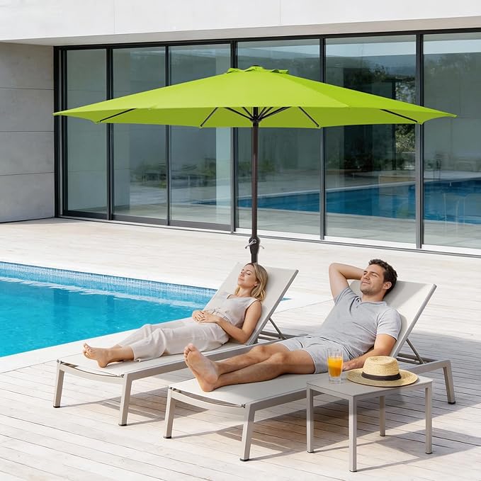 MEWAY 12ft Patio Umbrella Outdoor Table Umbrellas - Image 3