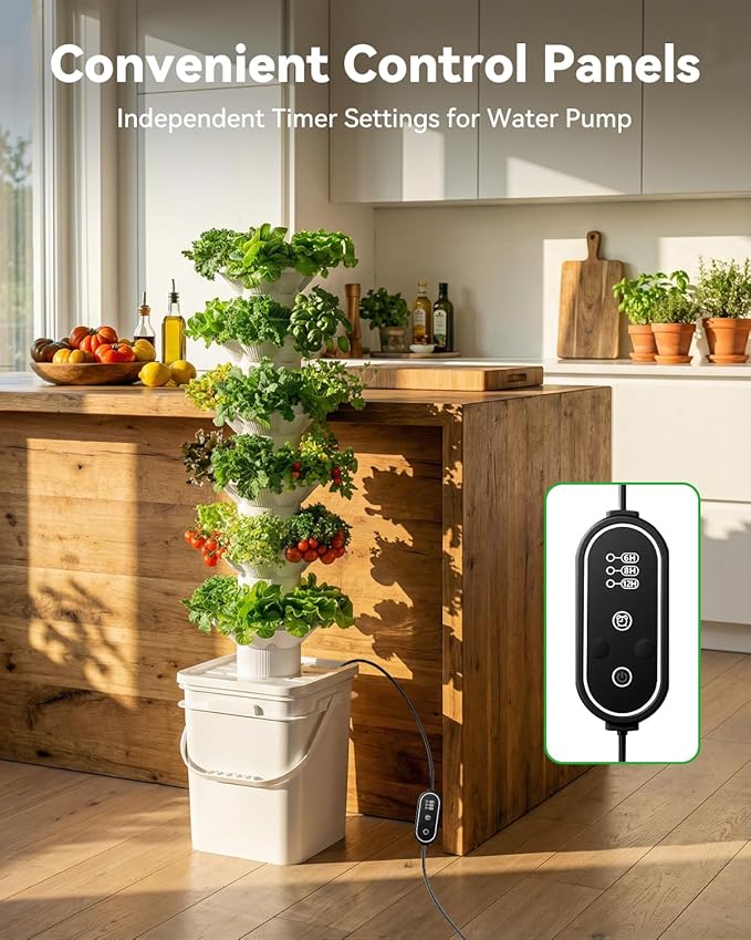 Vertical Hydroponics Growing System Kit, Indoor Outdoor Gardening System Kits - Image 6
