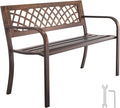 VEVOR Outdoor Bench, 46 inch, Carbon Steel Metal Frame by VEVOR