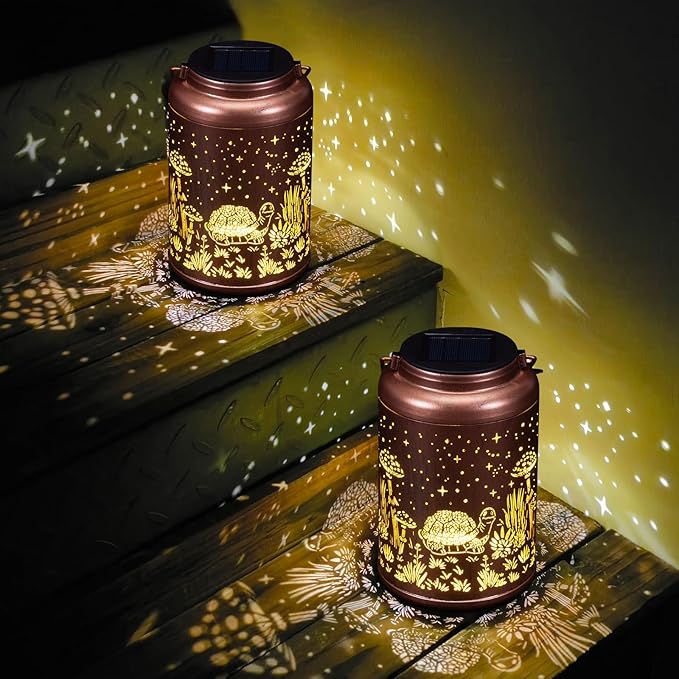 2 Pack Turtles Solar Lanterns Outdoor Waterproof - Image 7