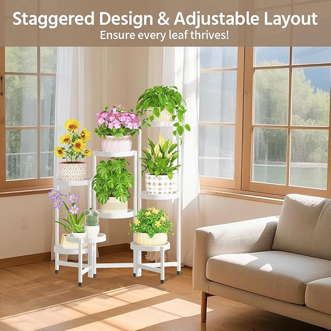 LASZOLA 8 Tiered Folding Plant Stand Indoor - Image 6